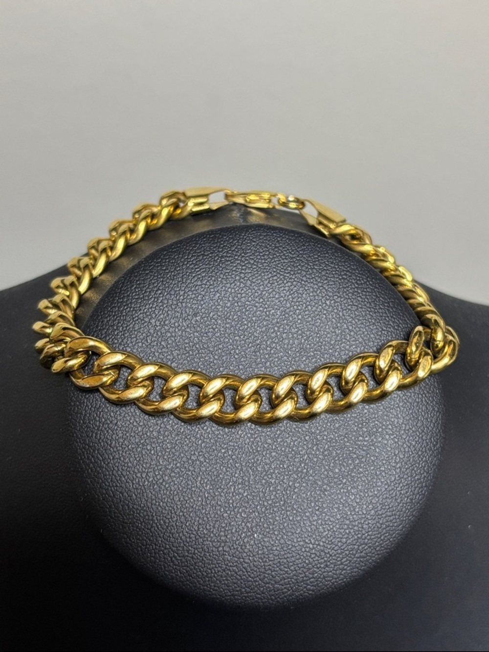 Stainless Steel Unisex Gold Curb Chain Cuban Link Bracelet